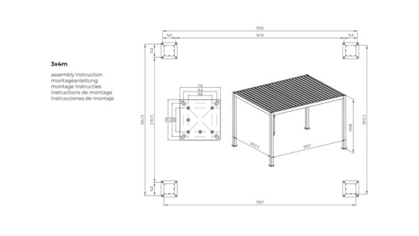 Moderní bioklimatická hliníková pergola DELUX