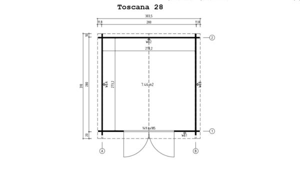 Lacná záhradná chatky Toscana (1)